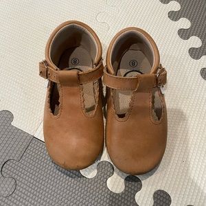 Tan ballet flat -vegan leather toddler 8